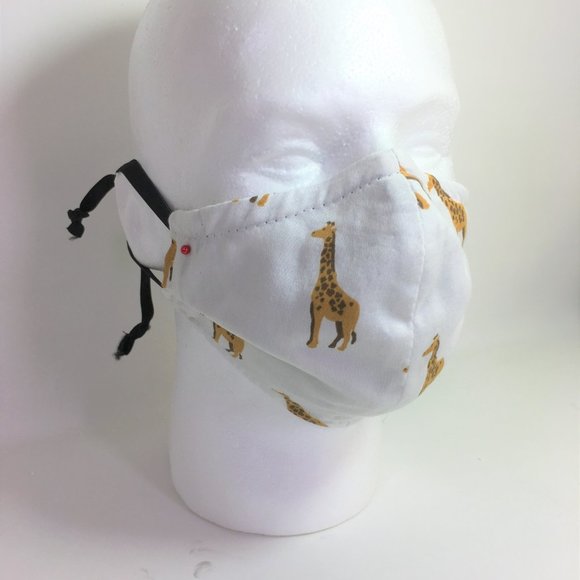 Witty Giraffe Face Mask NEW Reversible - Picture 8 of 8